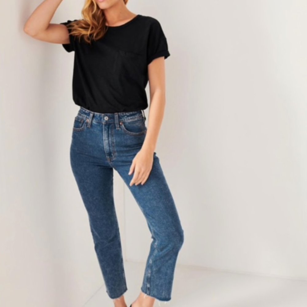 Ultra High Rise Ankle Straight Jeans